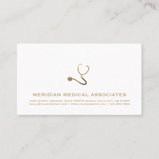 Eenvoudige Elegante Medische Visitekaartjes (Voorkant)