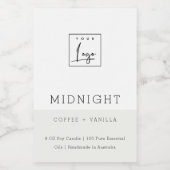 EENVOUDIGE ELEGANTE MINIMAAL MODERN LOGO WITTE KAN VOEDSELCONTAINER ETIKET (Enkel label)