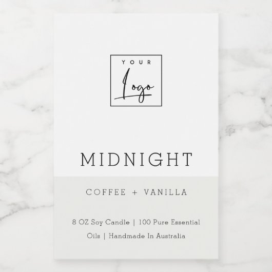 EENVOUDIGE ELEGANTE MINIMAAL MODERN LOGO WITTE KAN VOEDSELCONTAINER ETIKET (Enkel label)