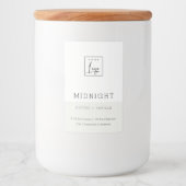 EENVOUDIGE ELEGANTE MINIMAAL MODERN LOGO WITTE KAN VOEDSELCONTAINER ETIKET (Voorkant)