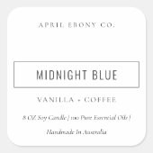 EENVOUDIGE ELEGANTE MINIMAAL MODERN ZWARTE WITTE G VIERKANTE STICKER (Voorkant)