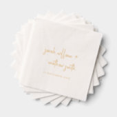 Eenvoudige Elegante Minimal Topography Script Wedd Folie Servetten (Insitu (Gestapeld))