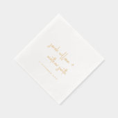 Eenvoudige Elegante Minimal Topography Script Wedd Folie Servetten (Rechts)