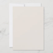 Eenvoudige elegante minimale beige bruiloft kaart (Achterkant)