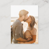 Eenvoudige Elegante Minimale Foto QR Code Bruiloft Informatiekaartje (Achterkant)