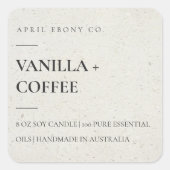 EENVOUDIGE ELEGANTE MINIMALE MODERNE DUISTERE GESP VIERKANTE STICKER (Voorkant)