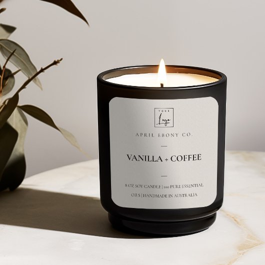 EENVOUDIGE ELEGANTE MINIMALE MODERNE DUSKY WHITE L VIERKANTE STICKER