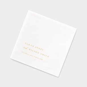 Eenvoudige Elegante Minimale Topografie Custom Wed Folie Servetten