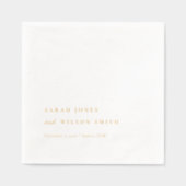 Eenvoudige Elegante Minimale Topografie Custom Wed Folie Servetten (Voorkant)
