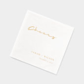 Eenvoudige elegante minimale topografie juicht bru folie servetten (Links)