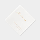 Eenvoudige elegante minimale topografie juicht bru folie servetten (Rechts)