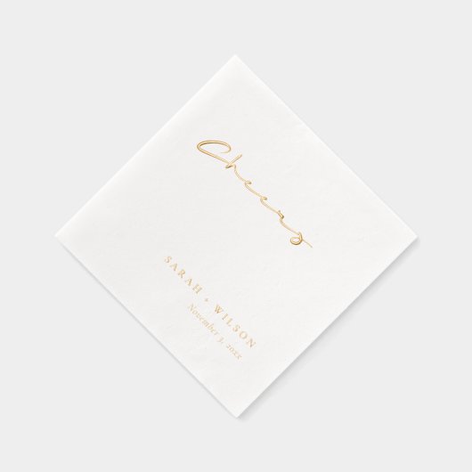 Eenvoudige elegante minimale topografie juicht bru folie servetten (Rechts)