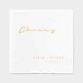 Eenvoudige elegante minimale topografie juicht bru folie servetten (Voorkant)