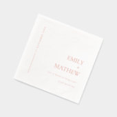 Eenvoudige Elegante Minimale Typografie Custom Wed Folie Servetten (Links)