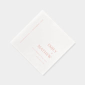 Eenvoudige Elegante Minimale Typografie Custom Wed Folie Servetten (Rechts)