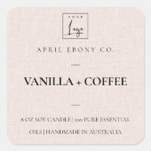 EENVOUDIGE ELEGANTE MINIMALE URBAN BLUSH ROZE LINN VIERKANTE STICKER (Voorkant)