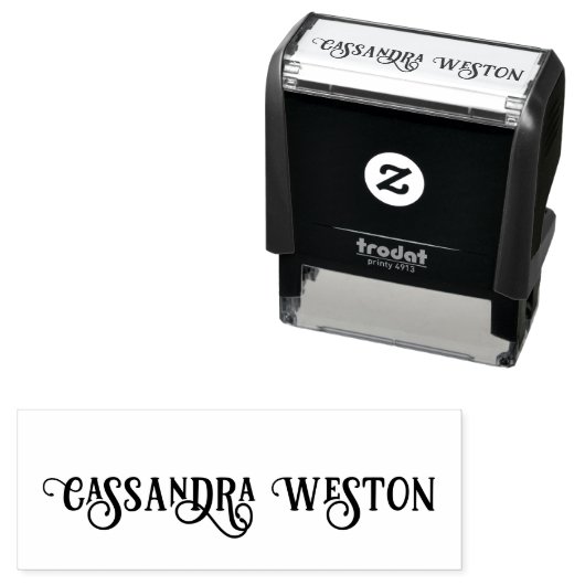 Eenvoudige Elegante Minimalistische #16 Alleen naa Zelfinktende Stempel (In situ)