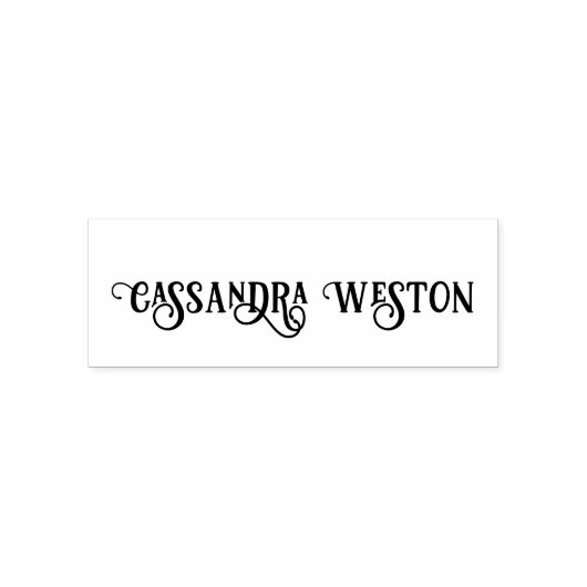 Eenvoudige Elegante Minimalistische #16 Alleen naa Zelfinktende Stempel (Design)