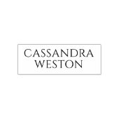 Eenvoudige Elegante Minimalistische #4L Naam Allee Zelfinktende Stempel (Design)