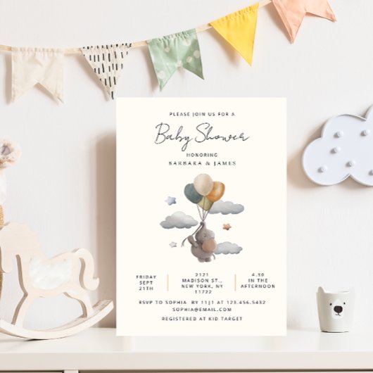 Eenvoudige & Elegante Minimalistische Baby Strooie Kaart