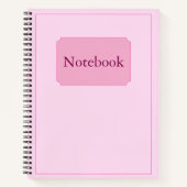 Eenvoudige Elegante Minimalistische Blush Roze Chi Notitieboek (Voorkant)