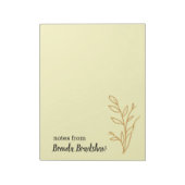 Eenvoudige Elegante Minimalistische Boho Notitieblok (Linkerzijde)