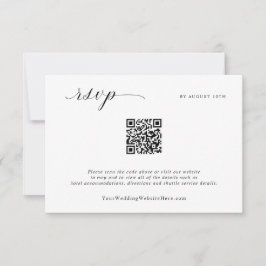 Eenvoudige Elegante Minimalistische Bruiloft Mail RSVP Kaartje