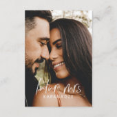 Eenvoudige Elegante Minimalistische Foto Bruidsdou Bedankkaart (Achterkant)