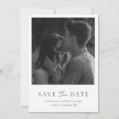 Eenvoudige Elegante Minimalistische Foto Moderne B Save The Date (Voorkant)