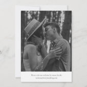 Eenvoudige Elegante Minimalistische Foto Moderne B Save The Date (Achterkant)