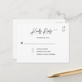 Eenvoudige Elegante Minimalistische gepersonalisee Briefkaart