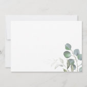 Eenvoudige elegante minimalistische groen foto bru save the date (Achterkant)