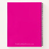 Eenvoudige Elegante Minimalistische Hot Pink Chic Notitieboek (Achterkant)