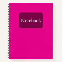 Eenvoudige Elegante Minimalistische Hot Pink Chic Notitieboek