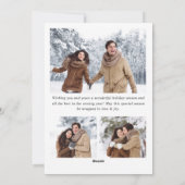 Eenvoudige elegante minimalistische kerst 4 foto feestdagenkaart (Achterkant)