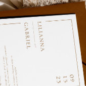 Eenvoudige Elegante Minimalistische lijn bruiloft Kaart