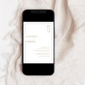 Eenvoudige Elegante Minimalistische lijn bruiloft Kaart