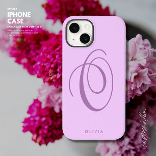 Eenvoudige Elegante Minimalistische Lila Paarse Sc Case-Mate iPhone 14 Hoesje