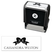 Eenvoudige elegante minimalistische naam met boog   zelfinktende stempel (In situ)