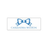 Eenvoudige elegante minimalistische naam met boog   zelfinktende stempel (Design)