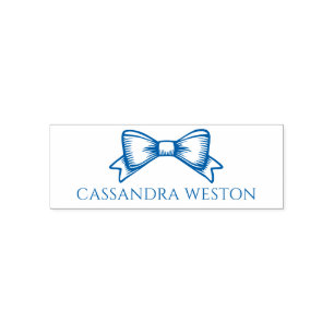 Eenvoudige elegante minimalistische naam met boog   zelfinktende stempel