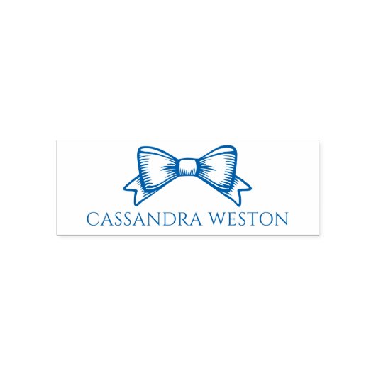 Eenvoudige elegante minimalistische naam met boog zelfinktende stempel (Design)