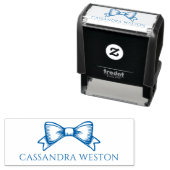 Eenvoudige elegante minimalistische naam met boog zelfinktende stempel (In situ)