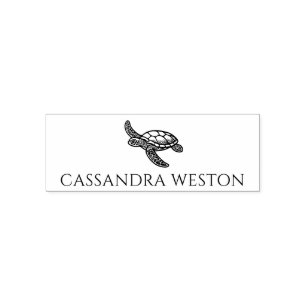 Eenvoudige elegante minimalistische naam, Zee schi Zelfinktende Stempel