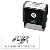 Eenvoudige Elegante Minimalistische Naam, Zeeschil Zelfinktende Stempel (In situ)