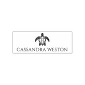 Eenvoudige Elegante Minimalistische Naam, Zeeschil Zelfinktende Stempel (Design)