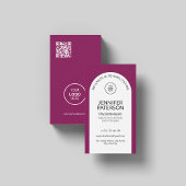 Eenvoudige elegante minimalistische QR-code Berry Visitekaartje