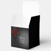 Eenvoudige elegante minimalistische Red Bow Classi Bedankdoosjes (Geopend)