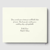 Eenvoudige Elegante Minimalistische Rode Strik Gastenboek (Achterkant)