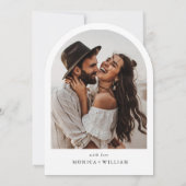 Eenvoudige elegante minimalistische stijlvolle tro kaart (Achterkant)